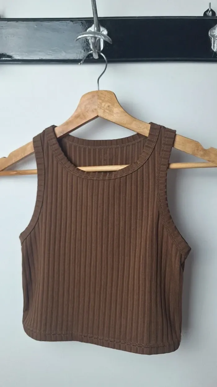 Crop top marron XS