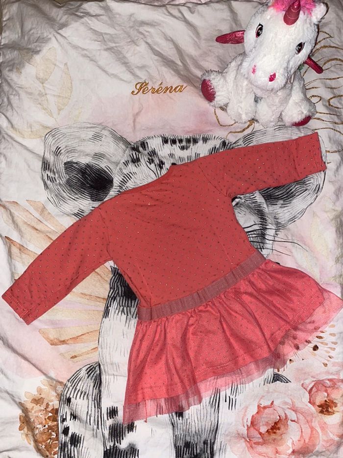 Robe légère à manches longues, taille 80, sans marque. - photo numéro 5