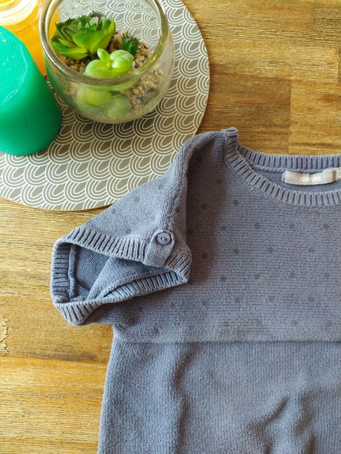 Joli pull bleu manches courtes /3suisses/6 ans