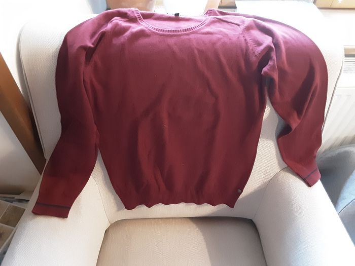 Pull fin garçon 11-12 ans bordeaux