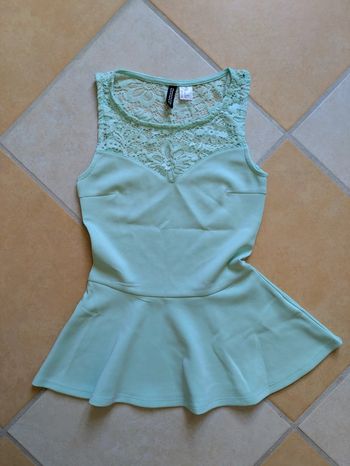 Haut occasion événement mariage xs menthe 34 h&M neuf