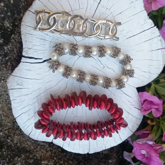 Lot bracelet vintage élastique - photo numéro 2