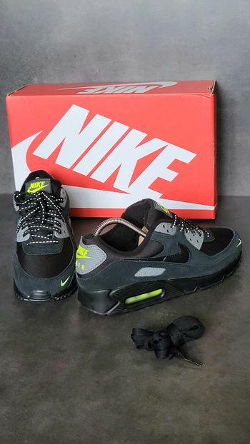 Nike Air Max 90 Black Cool Grey Volt - FQ2377001 - Unisex - Size : 38.5 🌈🌈