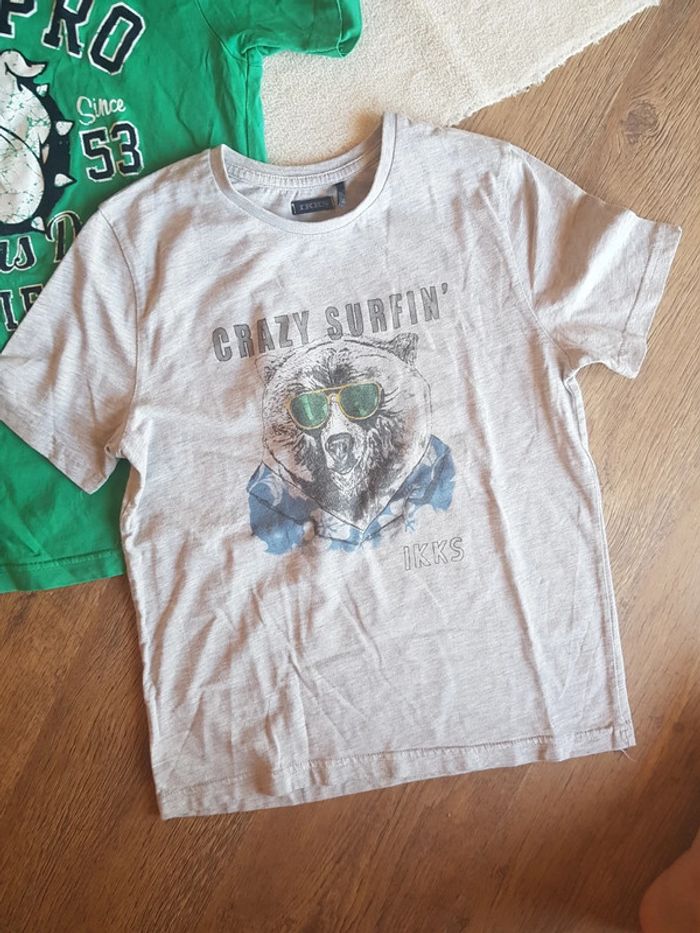 Lot de 2 tee shirts garçon 12ans ikks sismix - photo numéro 2