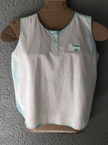 47-Haut vintage vert blanchit T 40/42