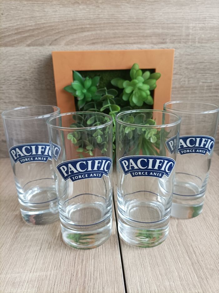 Lot 4 verres pacific force anis - photo numéro 2