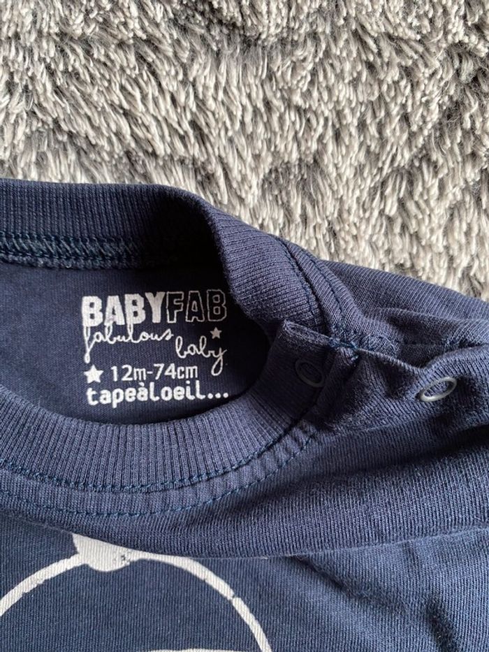 Teeshirt bleu Tape à l’œil - 12 mois - photo numéro 3