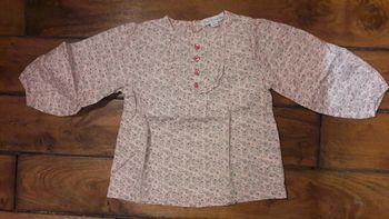 Chemise fille manches longues 18 mois