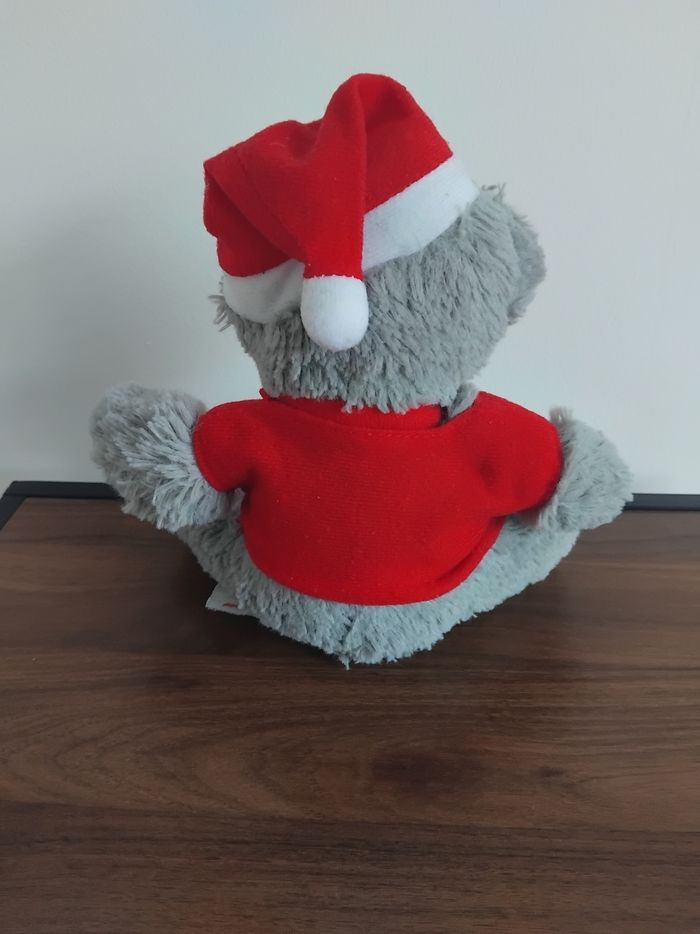Peluche Ours gris Noël Buffalo grill - photo numéro 3