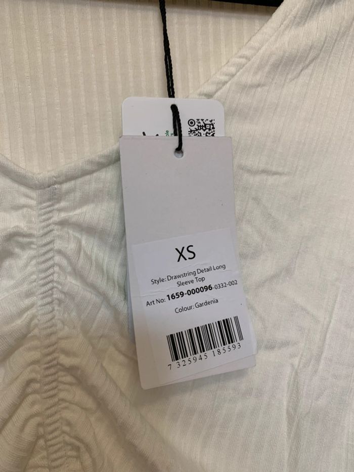 Crop top blanc Pamela x NA-KD - photo numéro 5