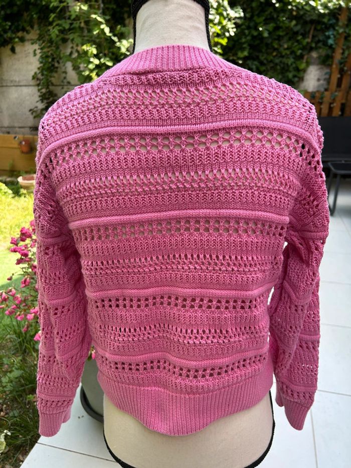 Pull été façon crochet rose fille coton - h&m 158 164 cm 12 14 ans - photo numéro 4