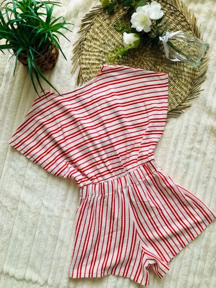 Combishort crème et rouge Zara - photo numéro 8