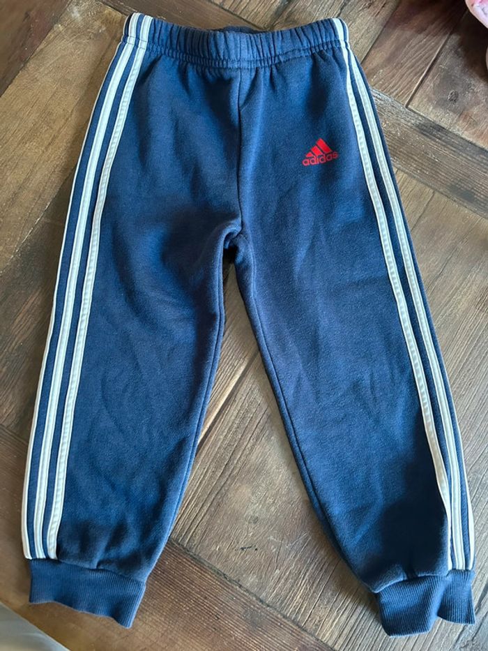 Jogging survêtement adidas garçon 24/36 mois bleu marine coton
