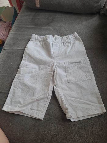 Bermuda blanc enfant