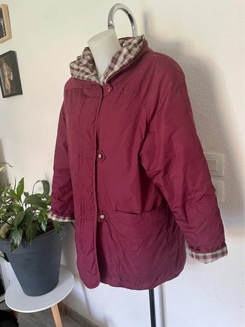 Manteau prune  matelassé à capuche