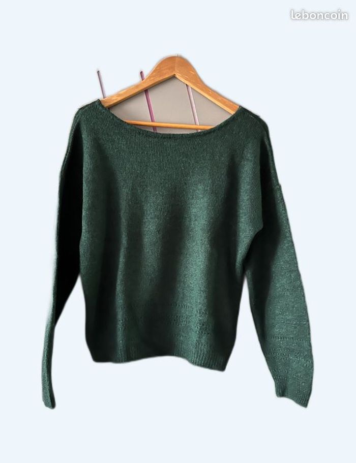 Pull vert émeraude S/M Promod