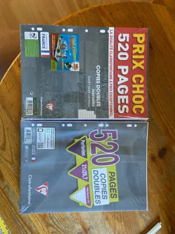 Lot de 2 paquets copies doubles petits carreaux