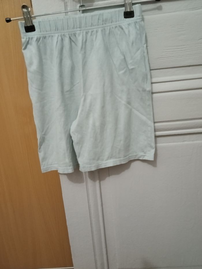 Pyjashort Kiabi bleu et bleu clair - photo numéro 4