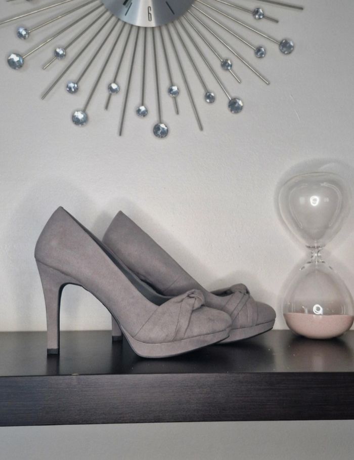 Escarpins talon plateforme gris newlook - photo numéro 3