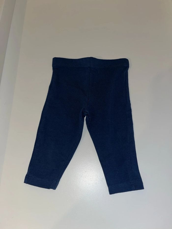 Ensemble Haut et Legging bleu marine 9 mois mots d enfants - photo numéro 2