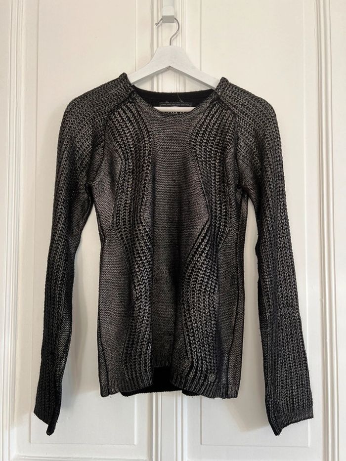 Pull chipie bronze et noir M