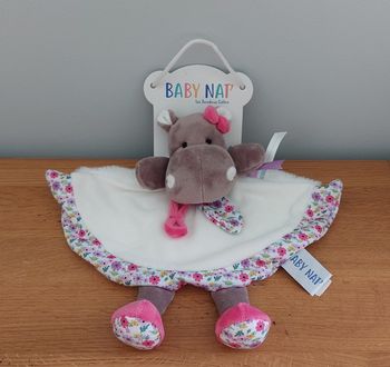 Doudou plat Hippopotame BabyNat - Neuf