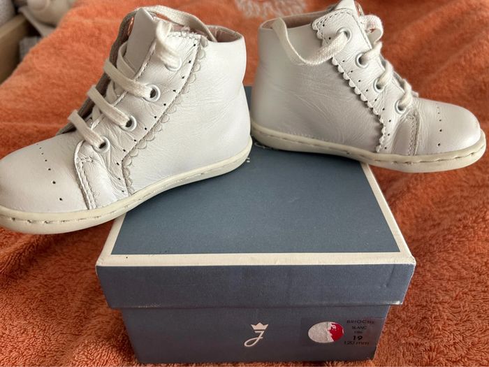 Bottines Jacadi P. 19 blanc cuir brioche - photo numéro 5