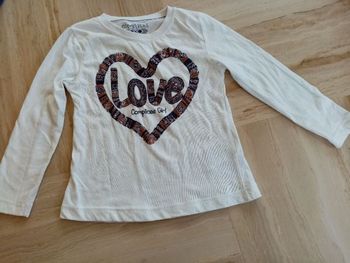 T-shirt complices, motif coeur