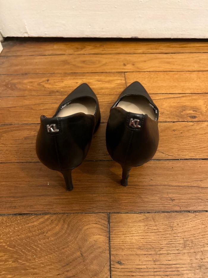 Sublimes escarpins noires Karl Lagerfeld taille 37. - photo numéro 4