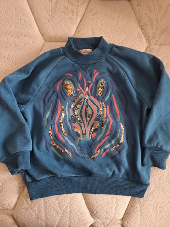 Pull fille bleu