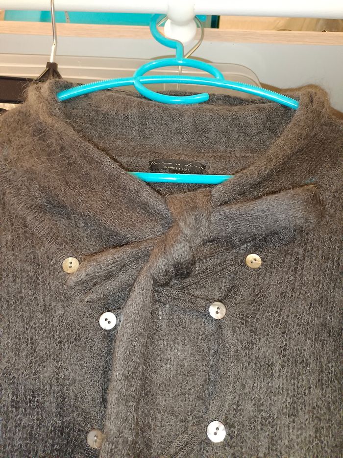 Gilet femme, Eliane et Lena, mohair majoritaire, taille 40 - photo numéro 2