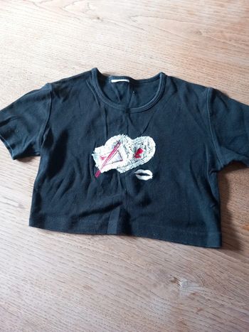 Top court coton noir T34