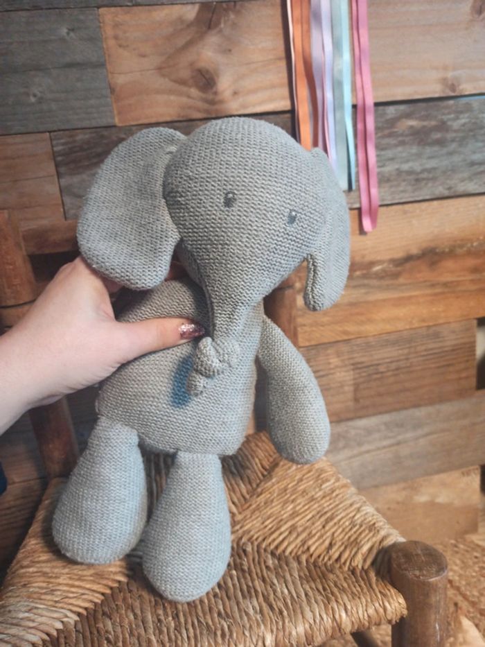 Peluche éléphant tembo tricot Nattou be - photo numéro 6