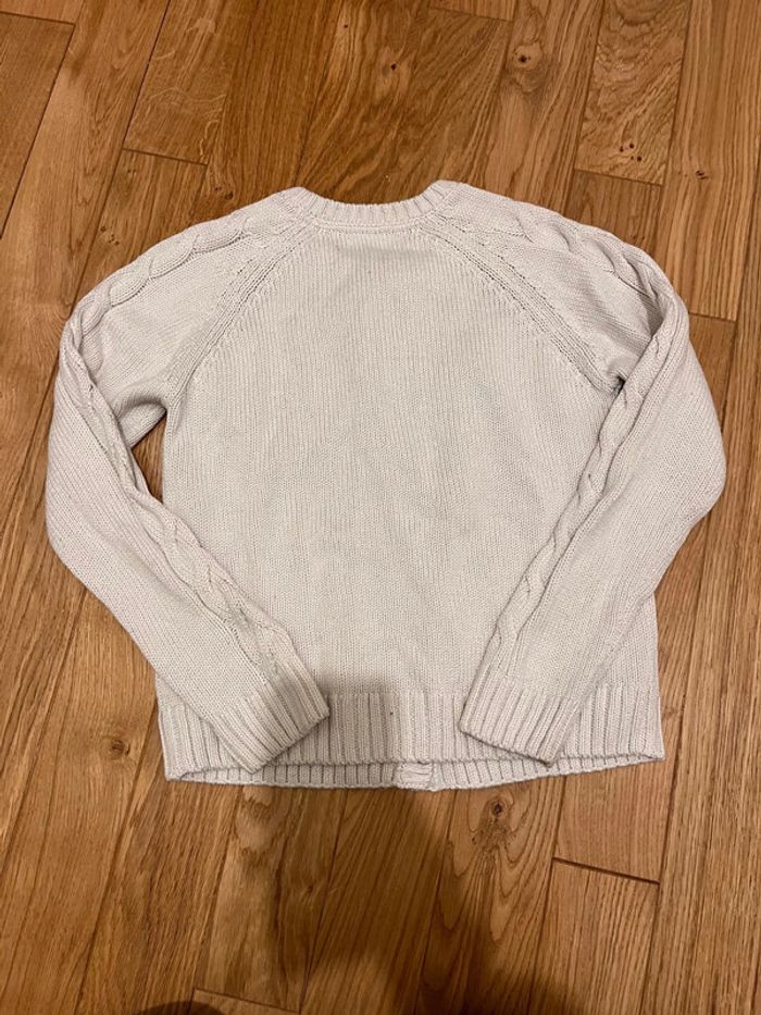Gilet blanc crème torsades - photo numéro 4