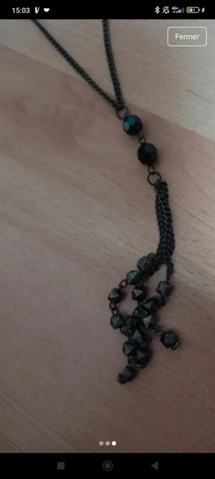 Collier Sautoir Noir - Élégance Intemporelle - photo numéro 2