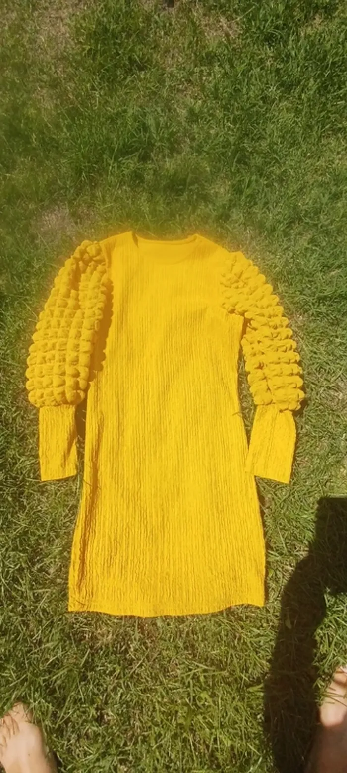 Robe jaune moutardes shein 10 ans