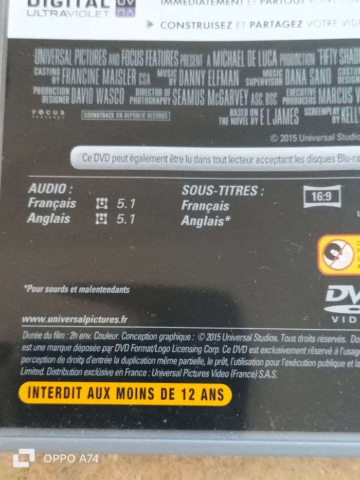 DVD 🖤 Cinquante nuances de Grey - photo numéro 3