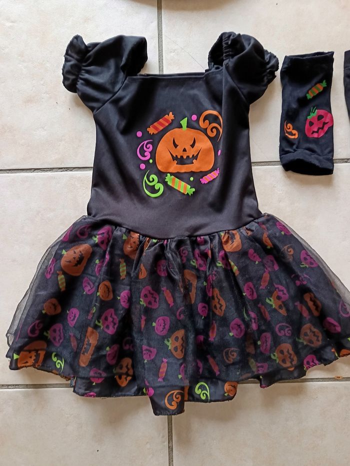 Déguisement Halloween Robe + chapeau T 3-4 ans - photo numéro 2