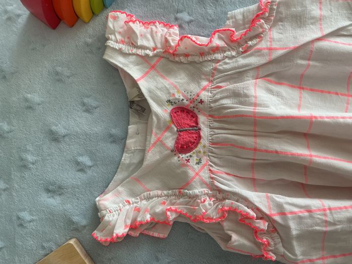 robe sans manches blanc et rose ouverture totale au dos 9 mois orchestra - photo numéro 5