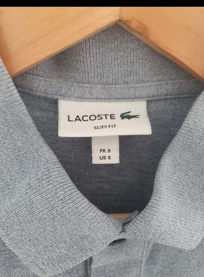 Polo gris claire Lacoste - photo numéro 4