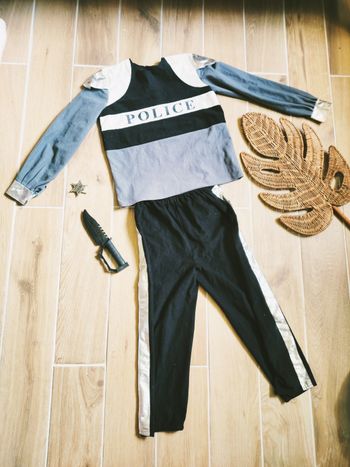 🚨 Déguisement /costume de policier avec haut et pantalon et accessoires pour enfant