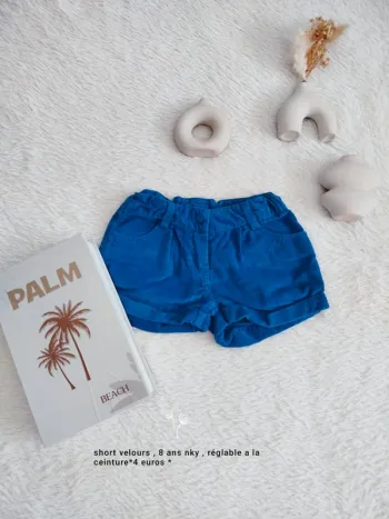 Short velours 8 ans