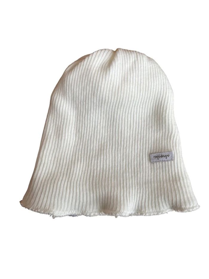 Bonnet nouveau-né en coton côtelé écru - Absorba naissance (35cm) - photo numéro 2
