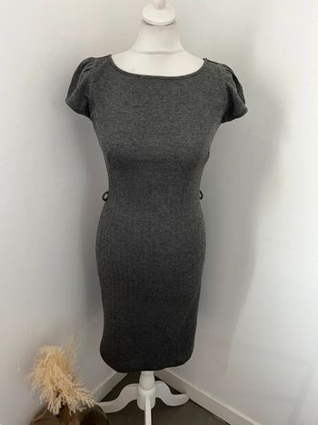 Robe chinée grise cintrée mango S