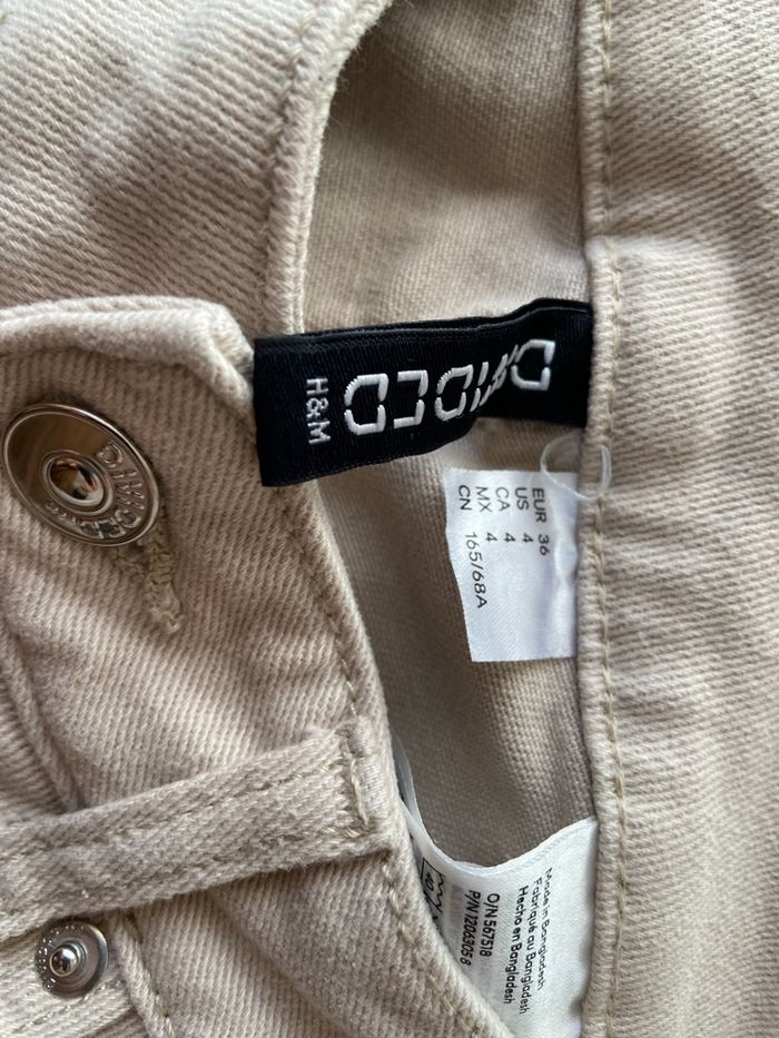 Jean pantalon crème H&M femme - photo numéro 3