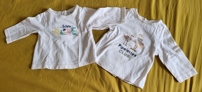 2 Tee shirt manches longues