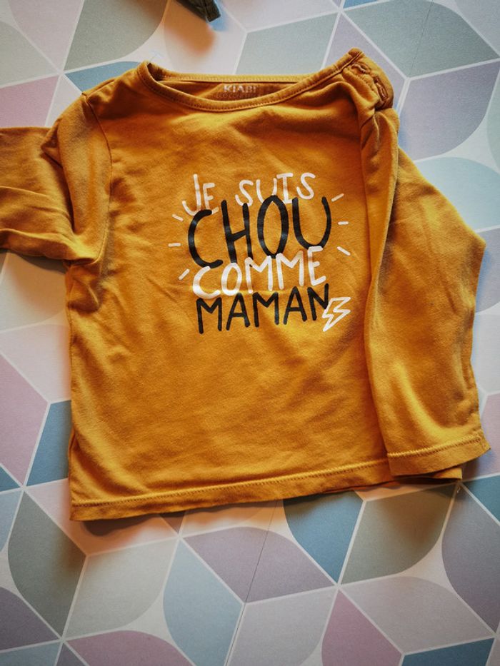 D1364 - tee-shirt garçon 9 mois - photo numéro 2