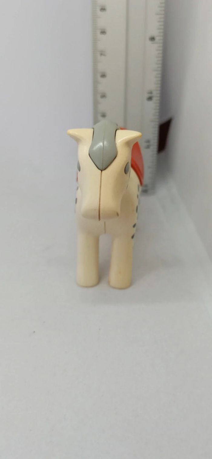 Cheval blanc avec selle marron playmobil 123 - photo numéro 7