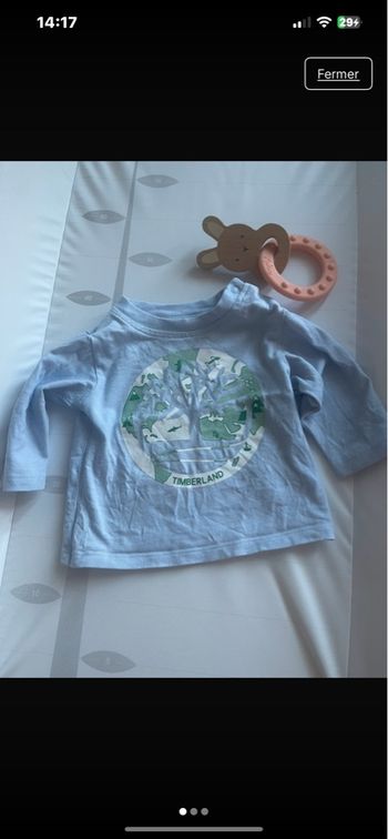 T shirt manche long timberland baby 3/6 mois