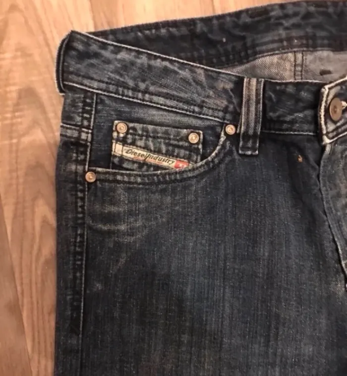 Jeans Diesel unisexe bleu marine troué taille XS - photo numéro 3
